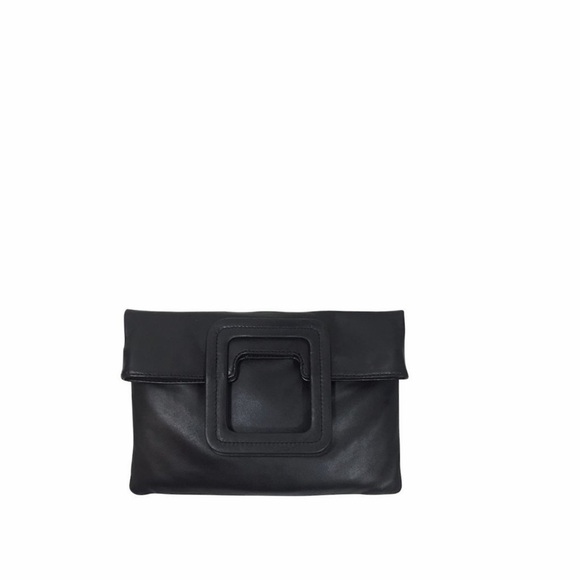 TMRW STUDIO Handbags - TMRW STUDIO Mateo leather fold over clutch in black